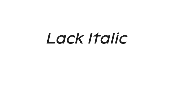 Lack Italic Logo