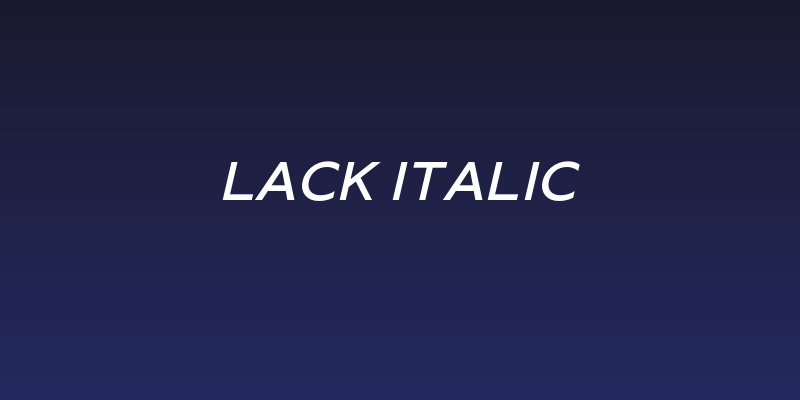 Lack Italic Social Header