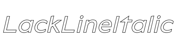 Lack Line Italic  font caratteri gratis
