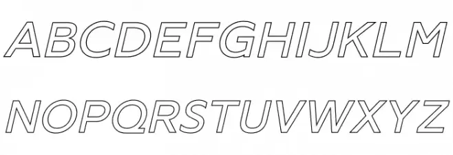 Lack Line Italic Schriftart Groß