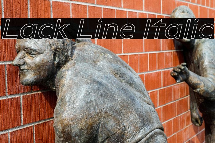 Lack Line Italic Example 1