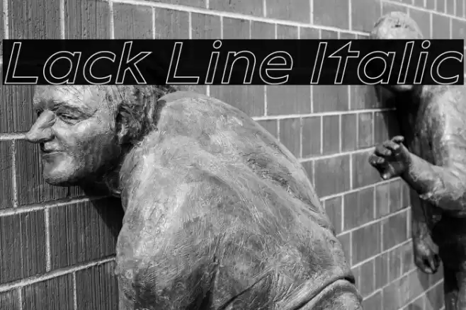 Lack Line Italic Font examples