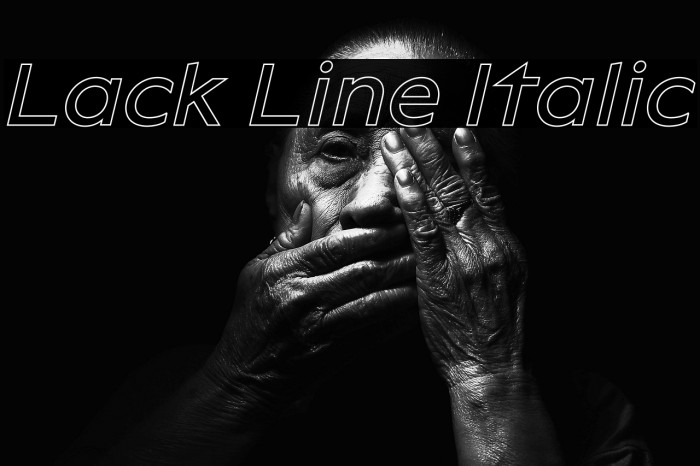 Lack Line Italic Example 3