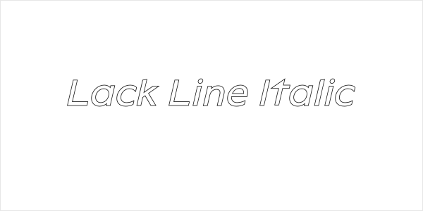 Lack Line Italic Logo