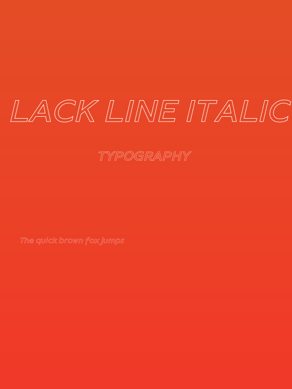 Lack Line Italic Poster