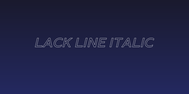 Lack Line Italic Social Header