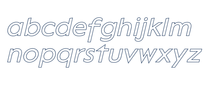 Lack Line Italic Lowercase