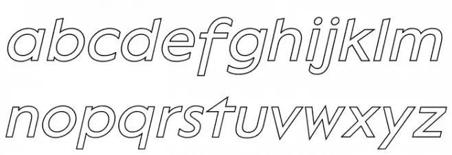 Lack Line Italic Schriftart Kleinbuchstaben