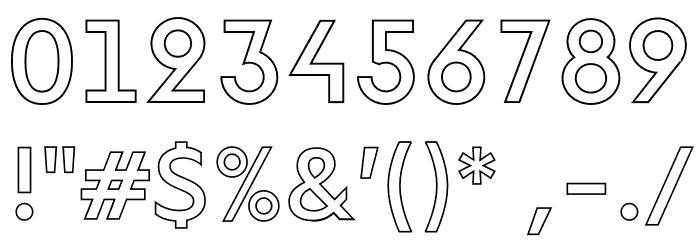 Lack Line Regular Font OTHER CHARS