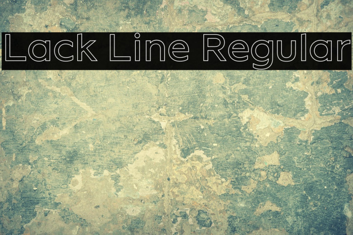 Lack Line Regular Example 1