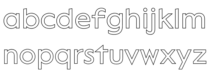 Lack Line Regular Font LOWERCASE