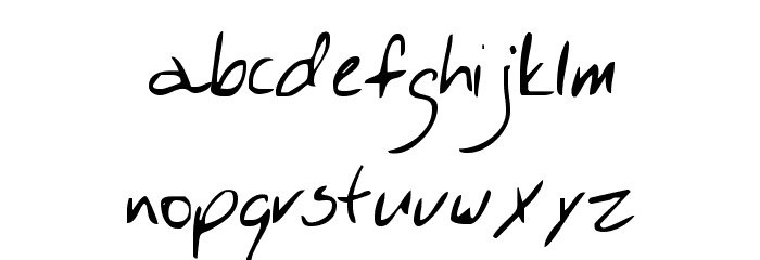 Lackey Font LOWERCASE