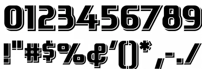 Laconic-Shadow Font OTHER CHARS