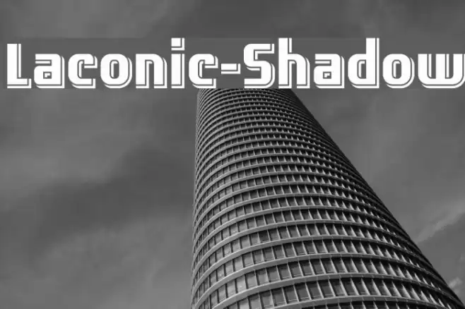 Laconic-Shadow Font examples
