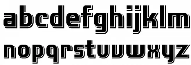 Laconic-Shadow Font LOWERCASE
