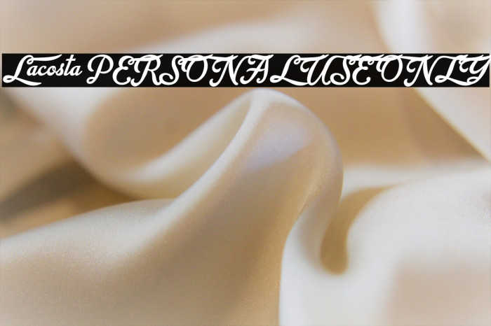 Lacosta PERSONAL USE ONLY Example 2