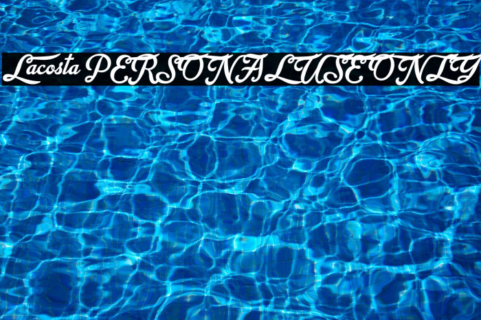 Lacosta PERSONAL USE ONLY Example 3