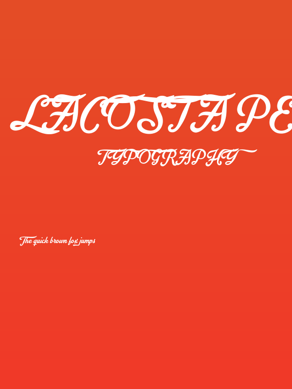 Lacosta PERSONAL USE ONLY Poster