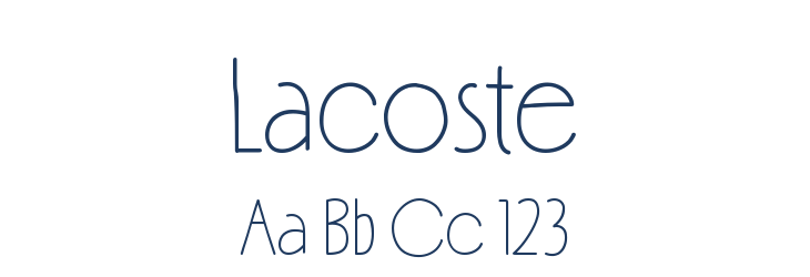 Lacoste Font Preview