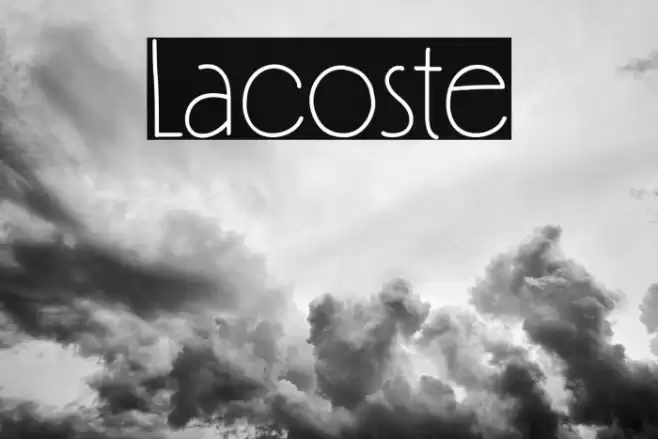 Lacoste Schriftart examples
