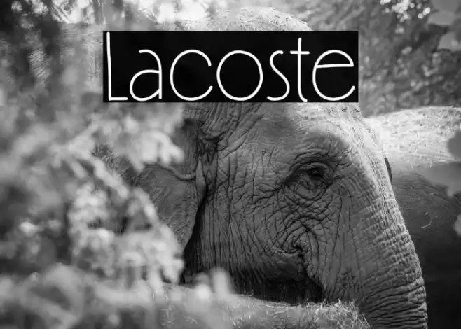 Lacoste Schriftart examples