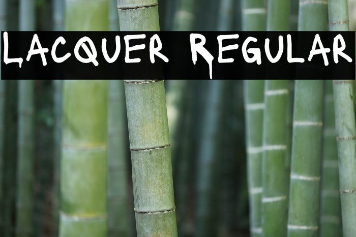 Lacquer Regular Font examples