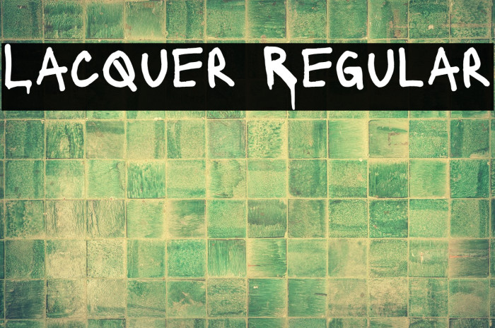 Lacquer Regular Font examples