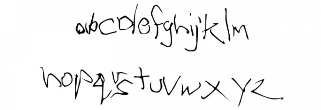 Lacquerhead Schriftart Kleinbuchstaben