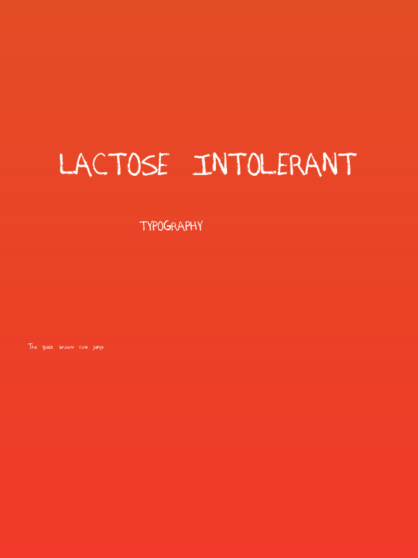 Lactose Intolerant Poster