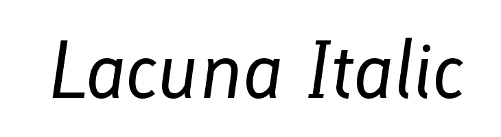 Lacuna Italic 字体