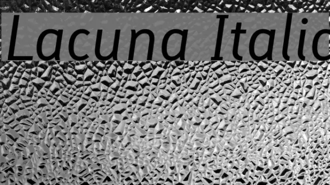 Lacuna Italic Font examples