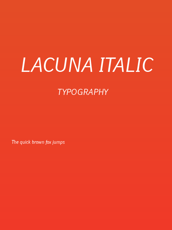 Lacuna Italic Poster