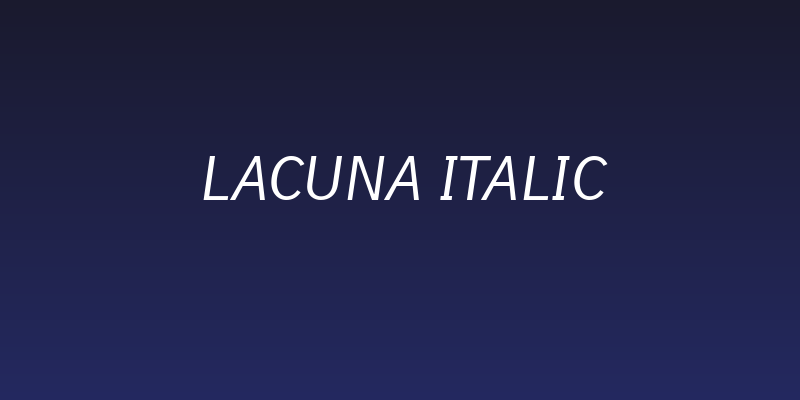 Lacuna Italic Social Header