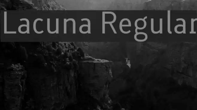 Lacuna Regular Font examples
