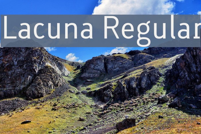 Lacuna Regular Font examples