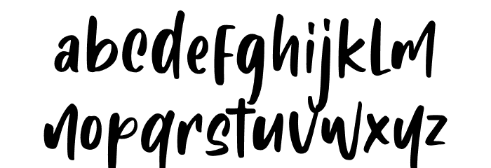 Ladaku Hitam Font LOWERCASE