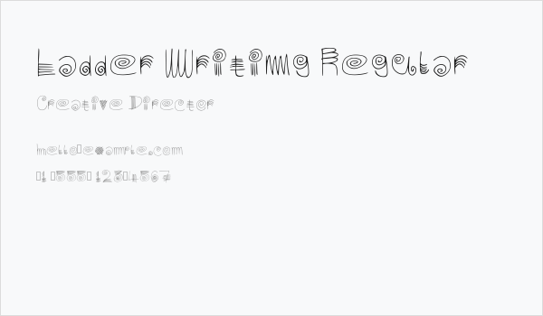 Ladder Writing Regular Business Card