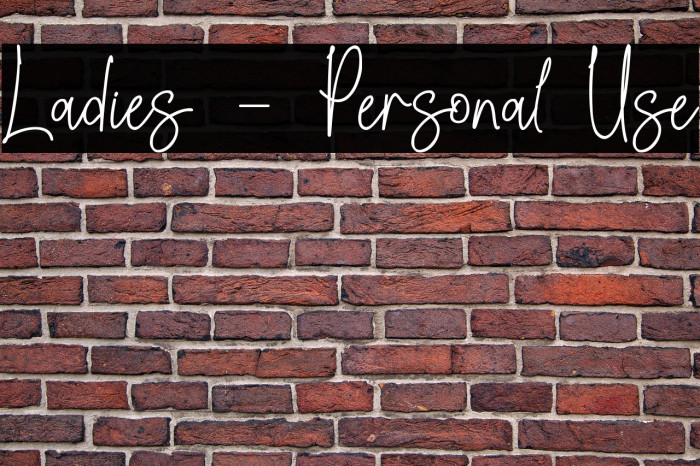 Ladies - Personal Use Example 1