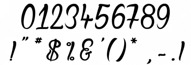 Lady Bohemia 2 Font OTHER CHARS