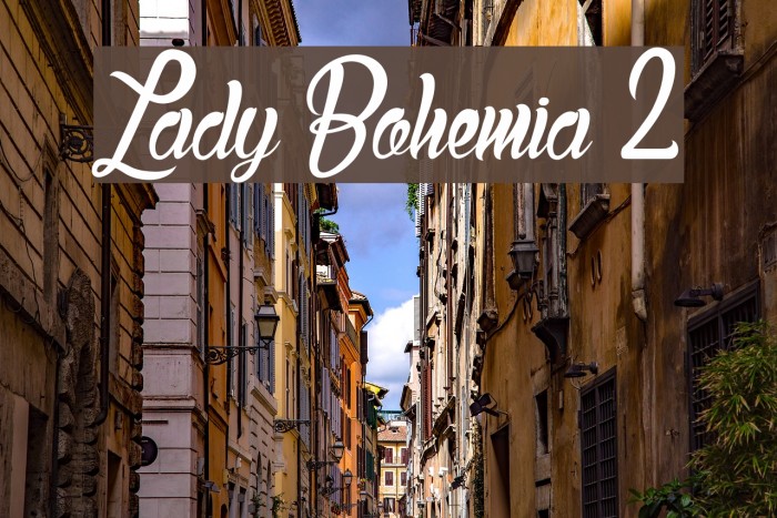 Lady Bohemia 2 Font examples