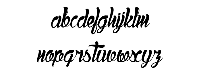 Lady Bohemia 2 Font LOWERCASE