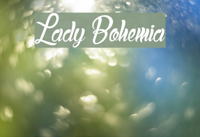 Lady Bohemia Font examples
