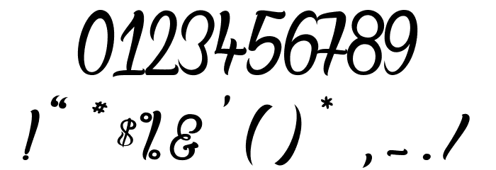 Lady Bohemia_PersonalUseOnly Font OTHER CHARS