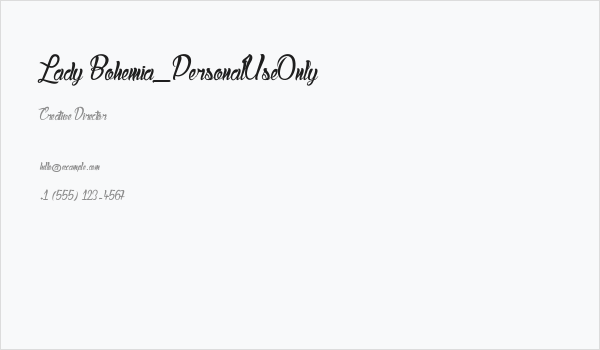 Lady Bohemia_PersonalUseOnly Business Card