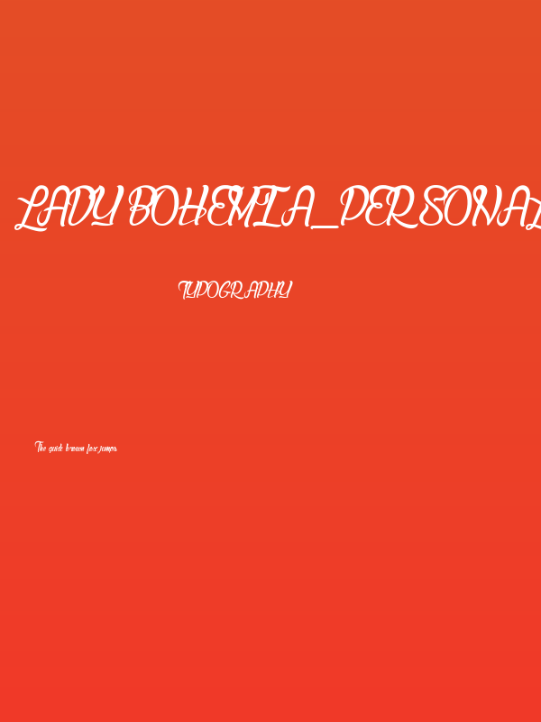 Lady Bohemia_PersonalUseOnly Poster