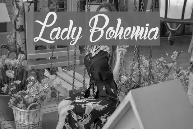 Lady Bohemia Font examples