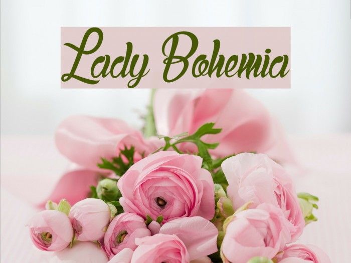 Lady Bohemia Font examples
