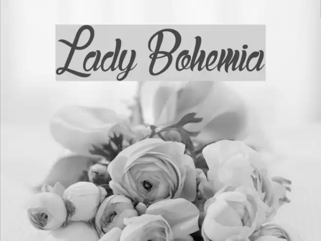 Lady Bohemia Font examples
