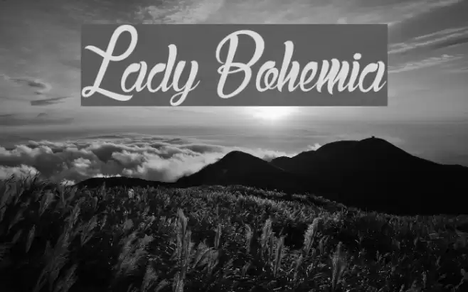 Lady Bohemia Font examples