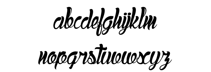 Lady Bohemia Font LOWERCASE